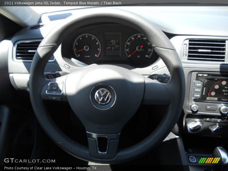 Tempest Blue Metallic / Titan Black 2011 Volkswagen Jetta SEL Sedan