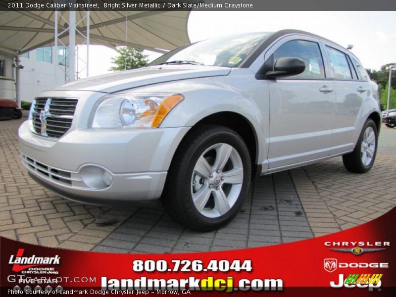 Bright Silver Metallic / Dark Slate/Medium Graystone 2011 Dodge Caliber Mainstreet