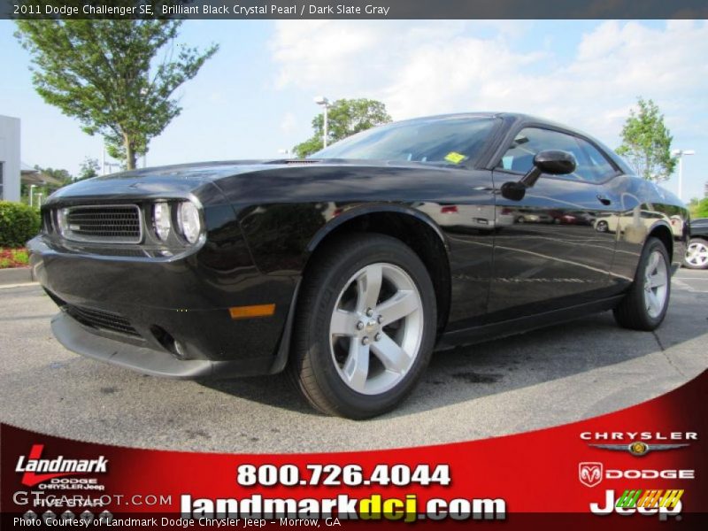 Brilliant Black Crystal Pearl / Dark Slate Gray 2011 Dodge Challenger SE