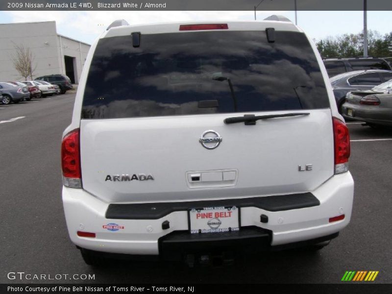 Blizzard White / Almond 2009 Nissan Armada LE 4WD