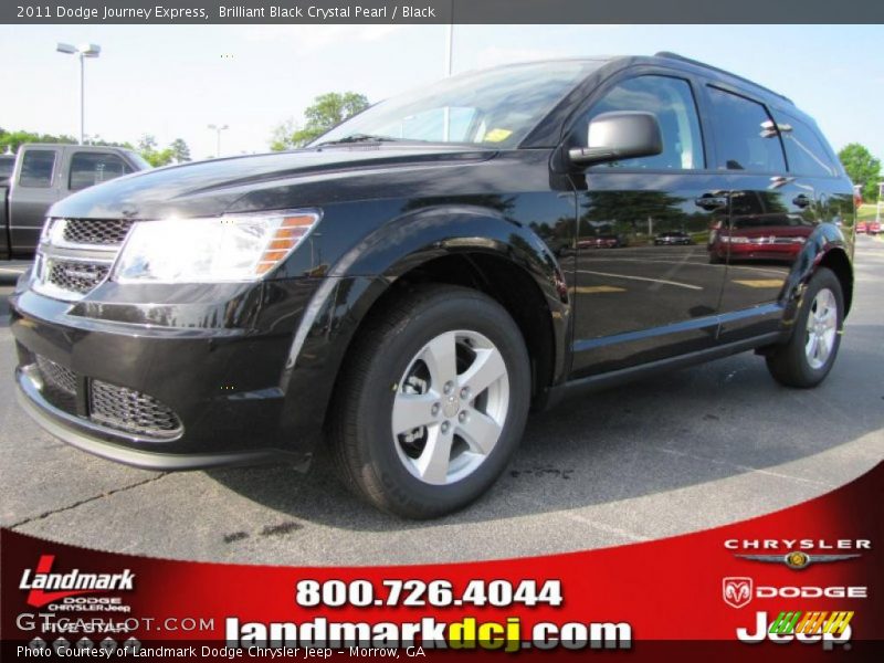Brilliant Black Crystal Pearl / Black 2011 Dodge Journey Express