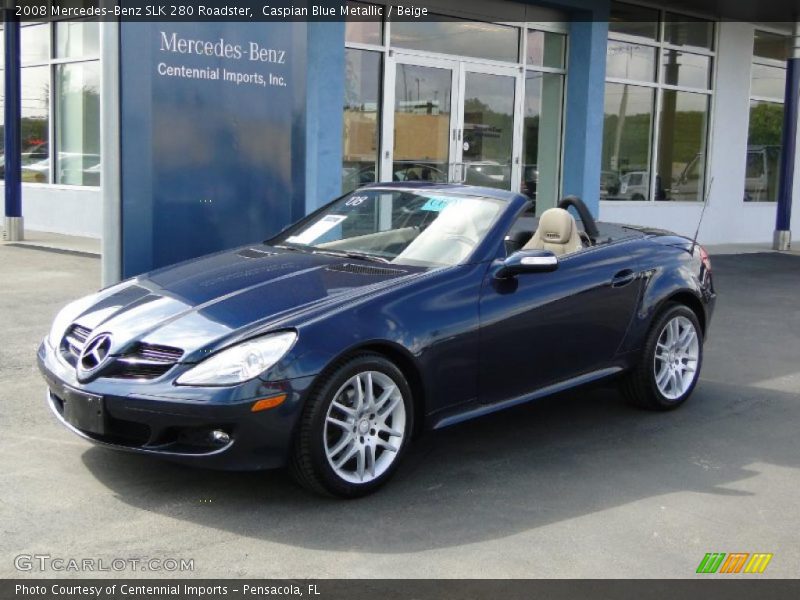 Caspian Blue Metallic / Beige 2008 Mercedes-Benz SLK 280 Roadster