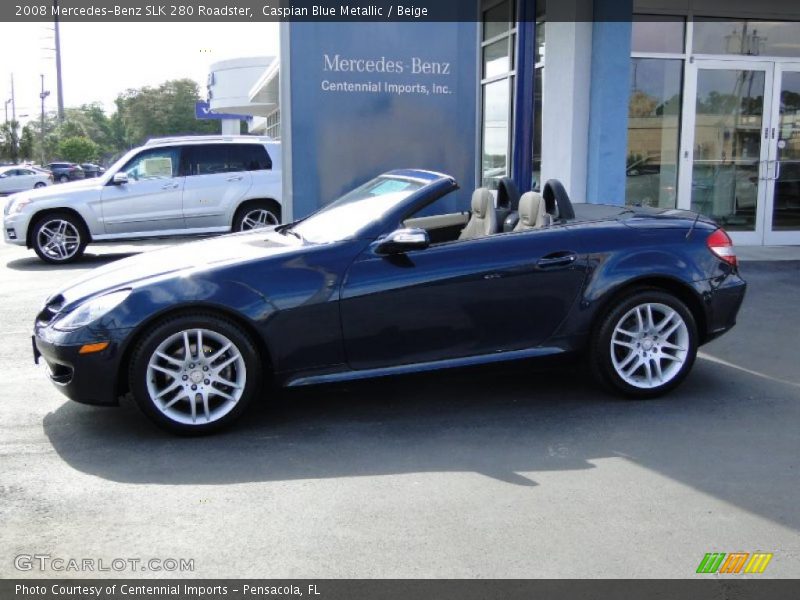 Caspian Blue Metallic / Beige 2008 Mercedes-Benz SLK 280 Roadster