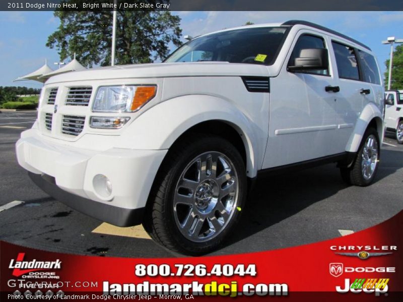 Bright White / Dark Slate Gray 2011 Dodge Nitro Heat