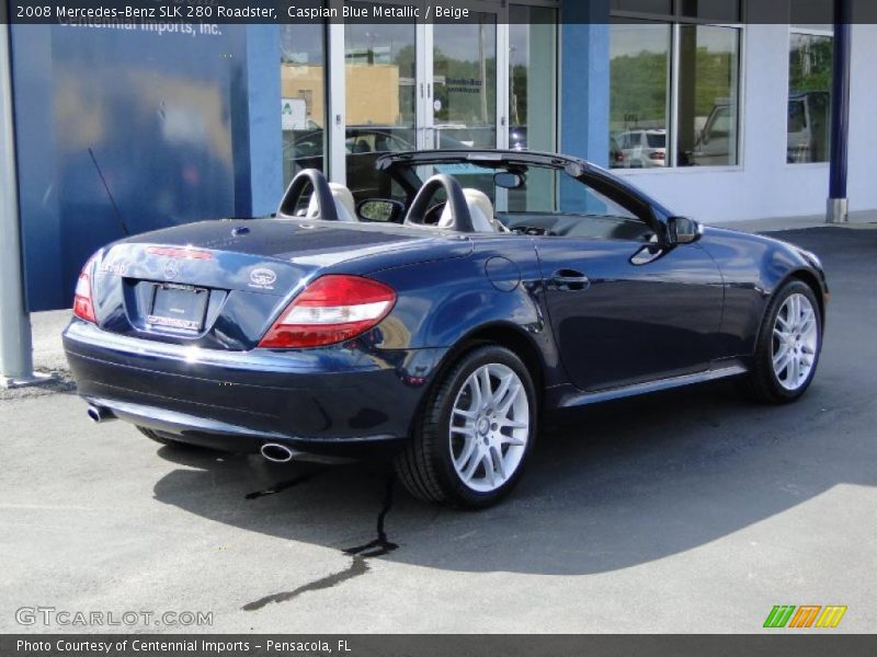 Caspian Blue Metallic / Beige 2008 Mercedes-Benz SLK 280 Roadster
