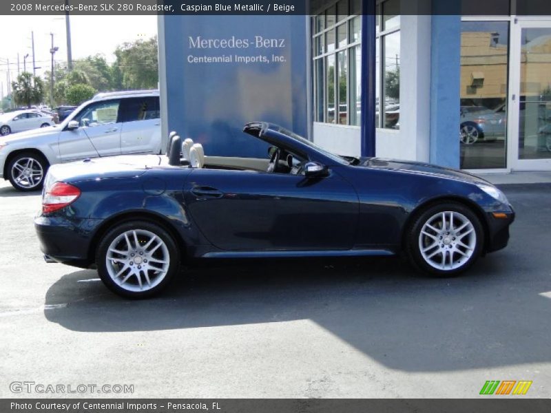 Caspian Blue Metallic / Beige 2008 Mercedes-Benz SLK 280 Roadster
