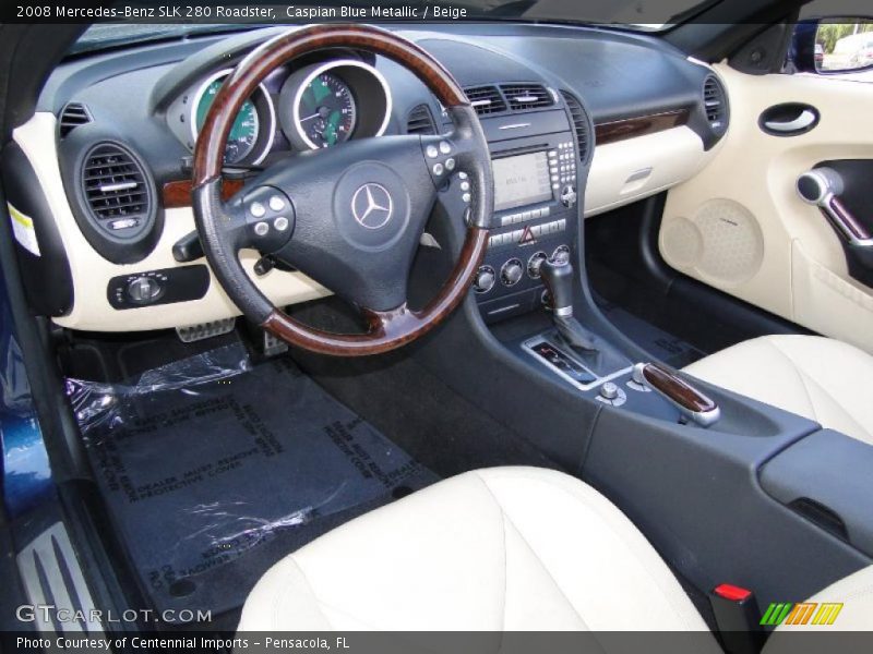 Caspian Blue Metallic / Beige 2008 Mercedes-Benz SLK 280 Roadster