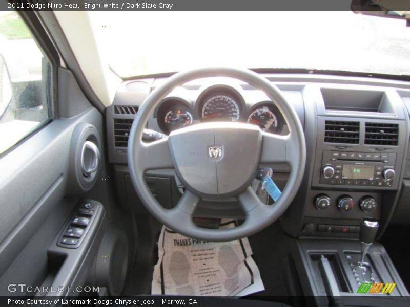 Bright White / Dark Slate Gray 2011 Dodge Nitro Heat