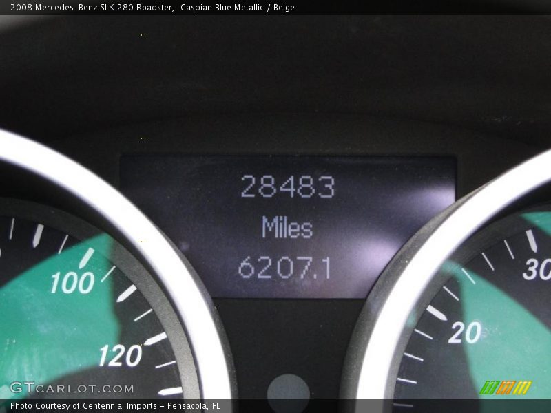 Caspian Blue Metallic / Beige 2008 Mercedes-Benz SLK 280 Roadster