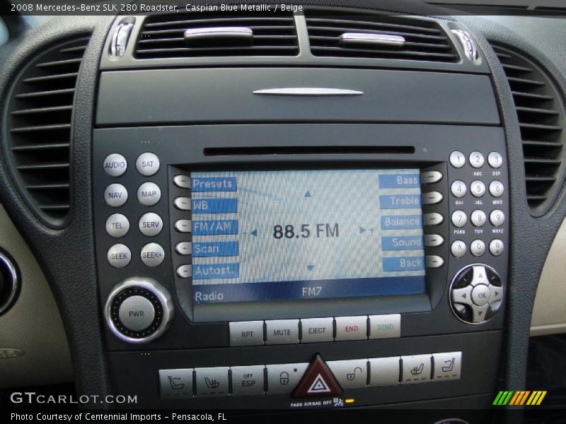 Caspian Blue Metallic / Beige 2008 Mercedes-Benz SLK 280 Roadster