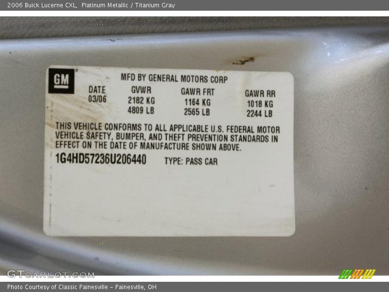 Platinum Metallic / Titanium Gray 2006 Buick Lucerne CXL