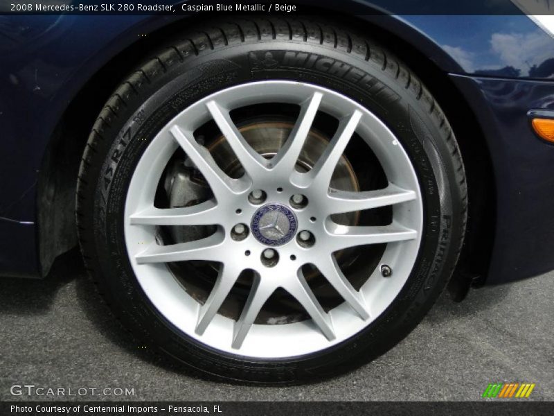 Caspian Blue Metallic / Beige 2008 Mercedes-Benz SLK 280 Roadster