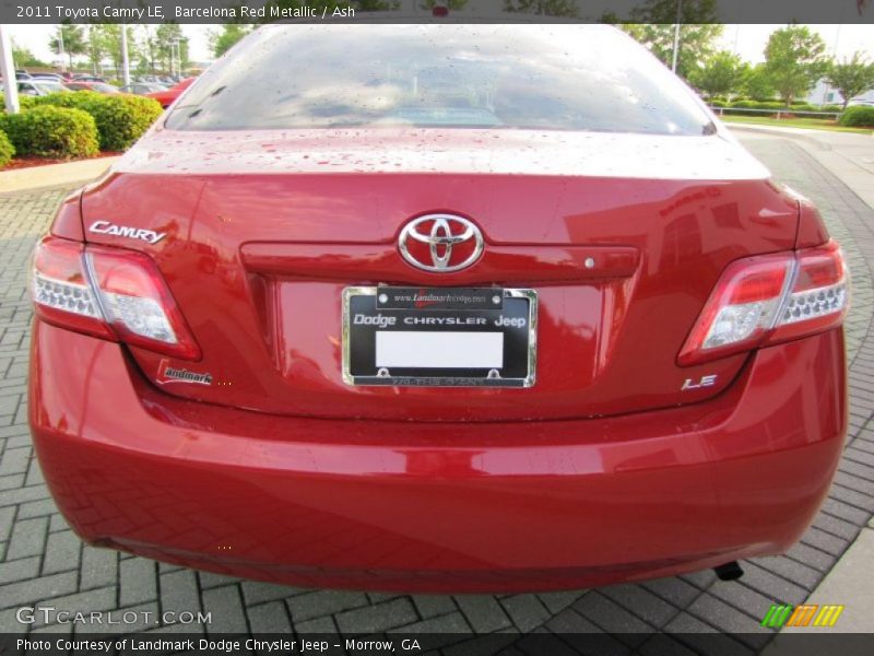 Barcelona Red Metallic / Ash 2011 Toyota Camry LE
