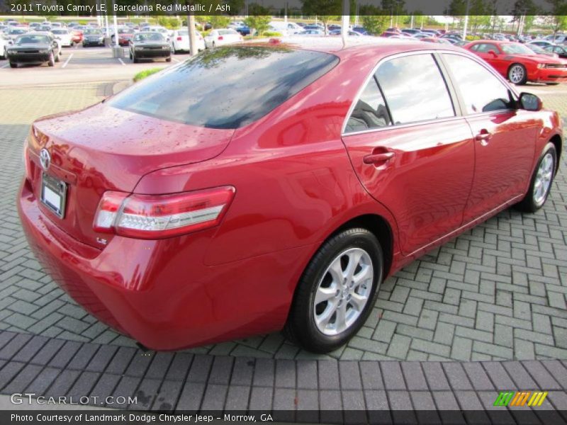 Barcelona Red Metallic / Ash 2011 Toyota Camry LE