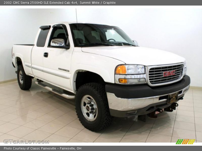 Summit White / Graphite 2002 GMC Sierra 2500HD SLE Extended Cab 4x4