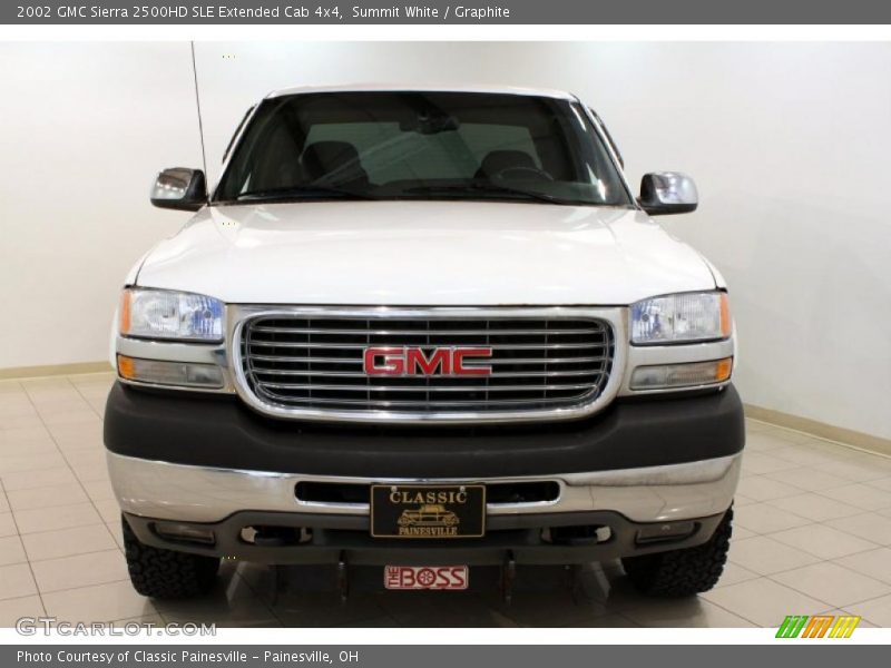 Summit White / Graphite 2002 GMC Sierra 2500HD SLE Extended Cab 4x4