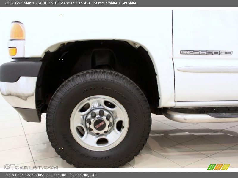 Summit White / Graphite 2002 GMC Sierra 2500HD SLE Extended Cab 4x4