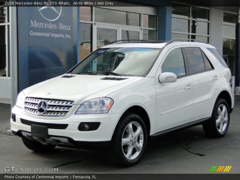 Arctic White / Ash Grey 2008 Mercedes-Benz ML 350 4Matic