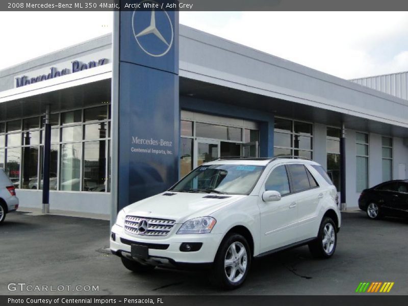 Arctic White / Ash Grey 2008 Mercedes-Benz ML 350 4Matic
