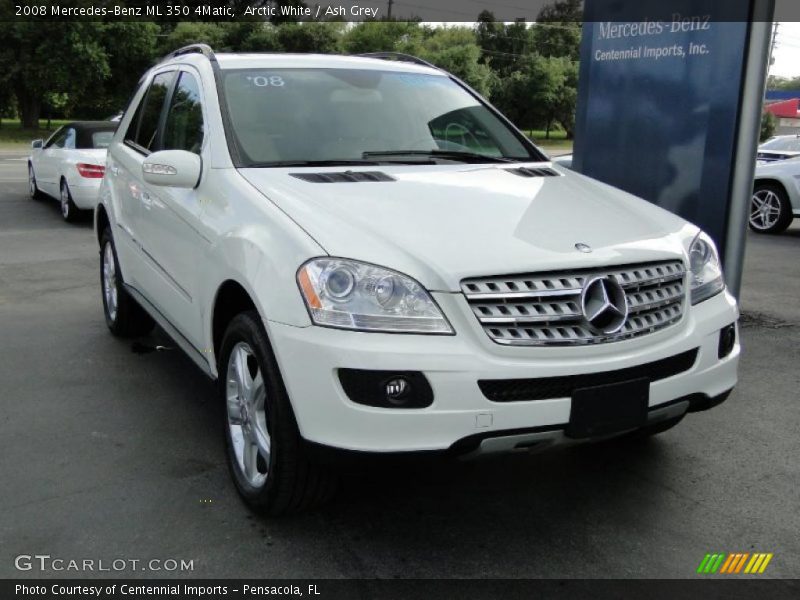 Arctic White / Ash Grey 2008 Mercedes-Benz ML 350 4Matic