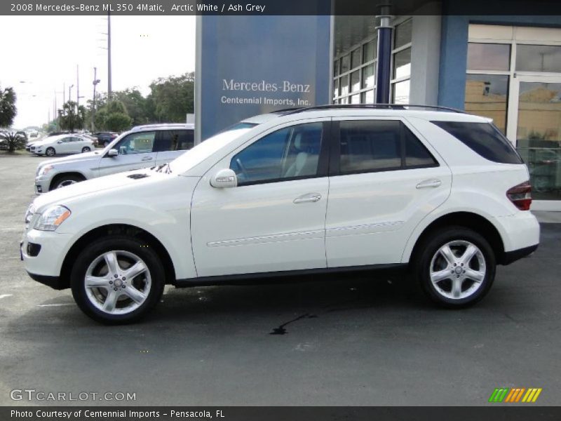 Arctic White / Ash Grey 2008 Mercedes-Benz ML 350 4Matic