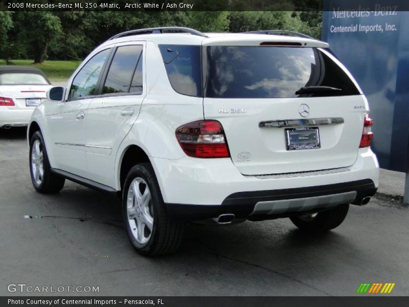 Arctic White / Ash Grey 2008 Mercedes-Benz ML 350 4Matic