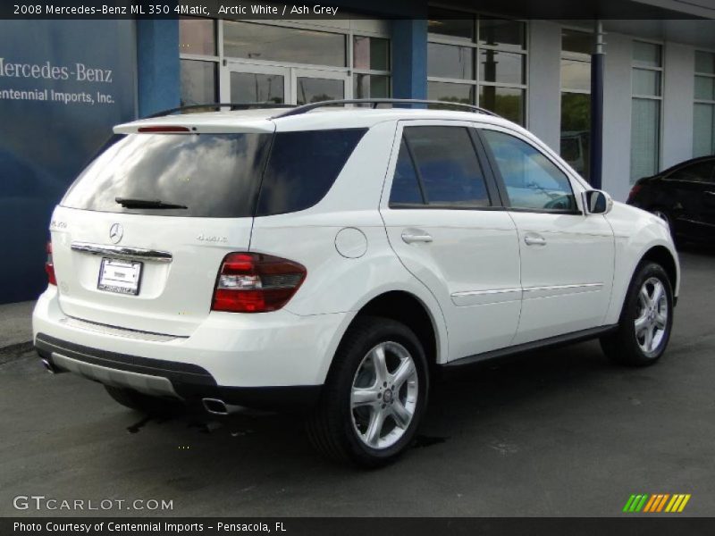 Arctic White / Ash Grey 2008 Mercedes-Benz ML 350 4Matic