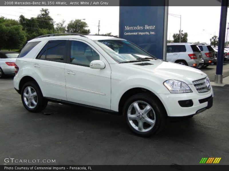 Arctic White / Ash Grey 2008 Mercedes-Benz ML 350 4Matic