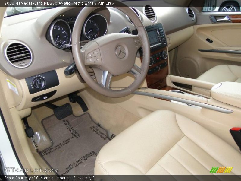 Arctic White / Ash Grey 2008 Mercedes-Benz ML 350 4Matic