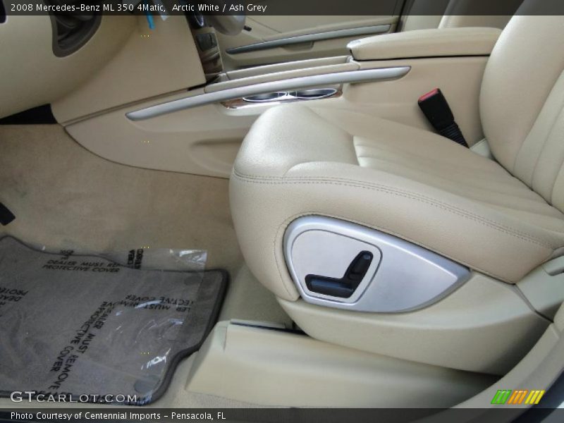 Arctic White / Ash Grey 2008 Mercedes-Benz ML 350 4Matic