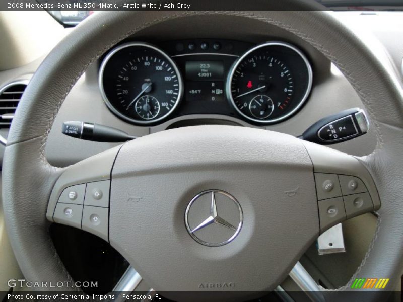Arctic White / Ash Grey 2008 Mercedes-Benz ML 350 4Matic