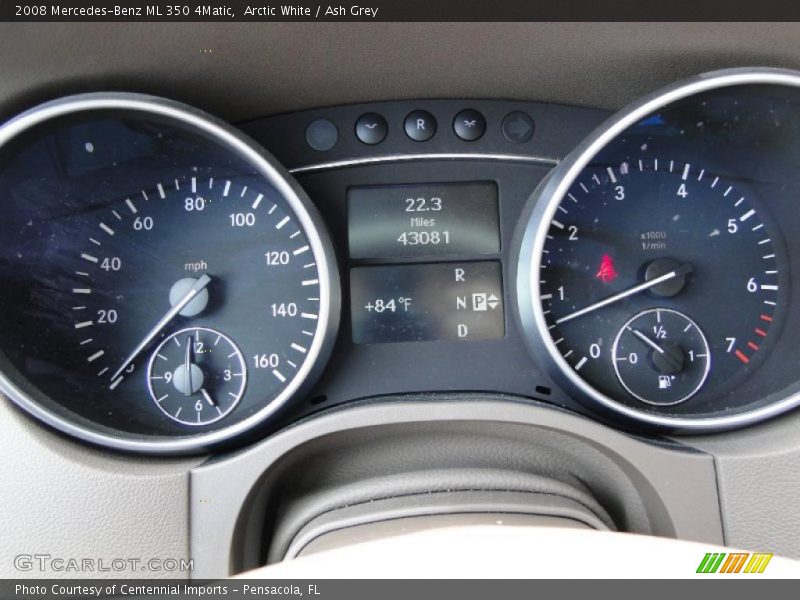 Arctic White / Ash Grey 2008 Mercedes-Benz ML 350 4Matic