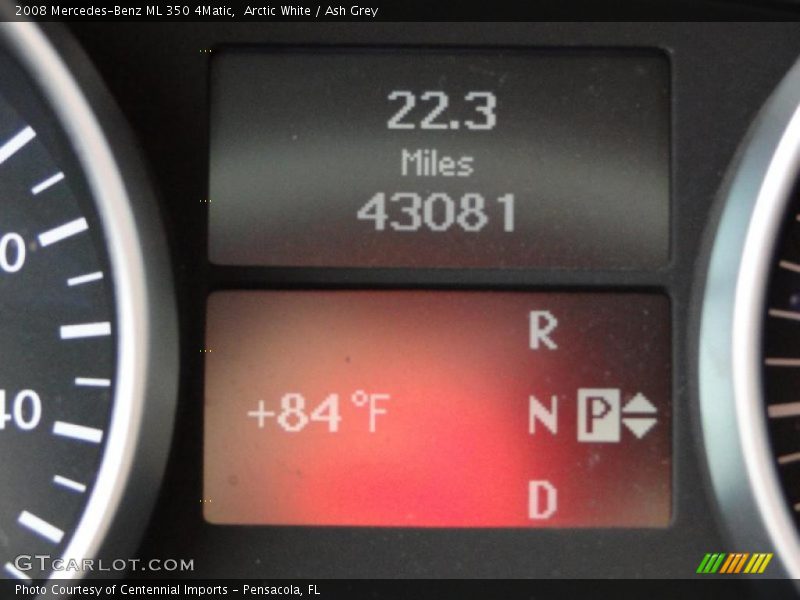 Arctic White / Ash Grey 2008 Mercedes-Benz ML 350 4Matic