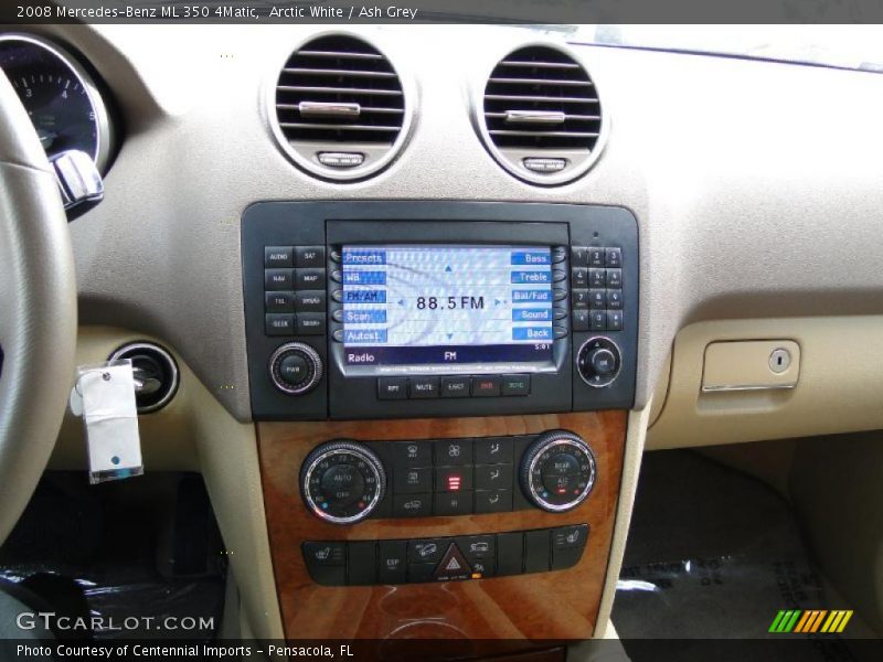 Arctic White / Ash Grey 2008 Mercedes-Benz ML 350 4Matic