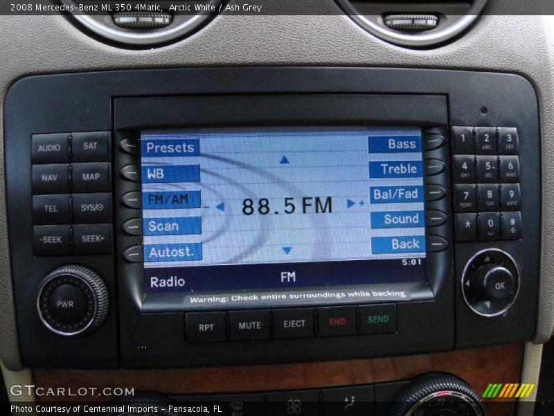 Arctic White / Ash Grey 2008 Mercedes-Benz ML 350 4Matic