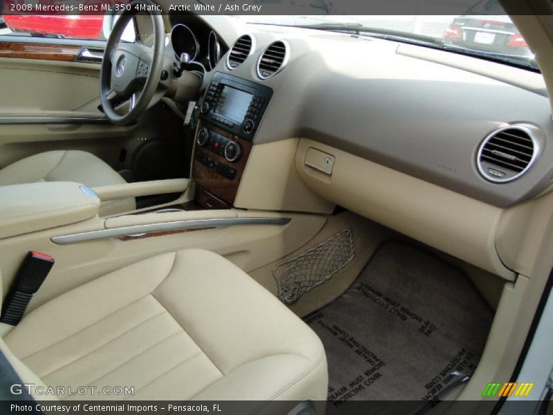 Arctic White / Ash Grey 2008 Mercedes-Benz ML 350 4Matic