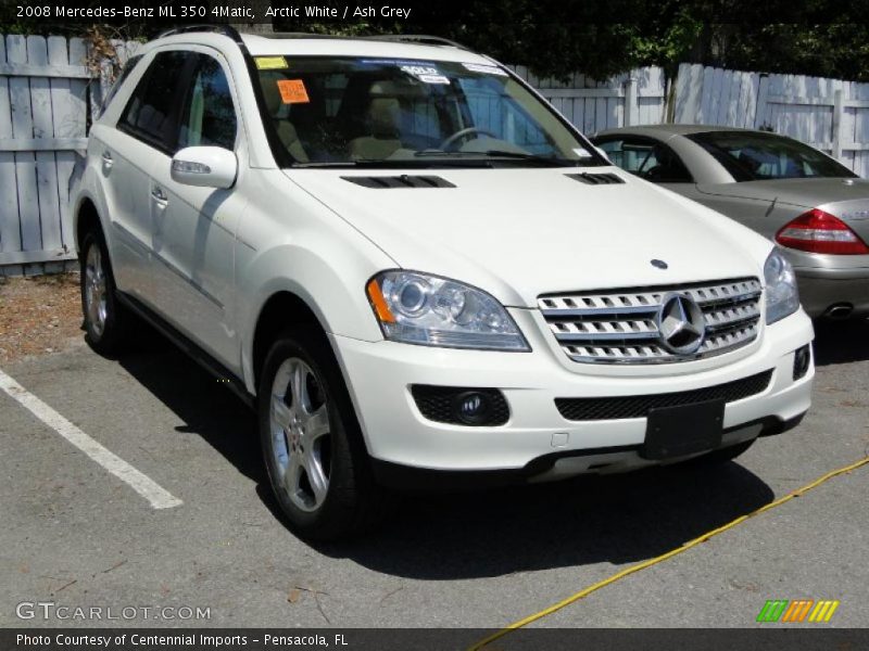 Arctic White / Ash Grey 2008 Mercedes-Benz ML 350 4Matic