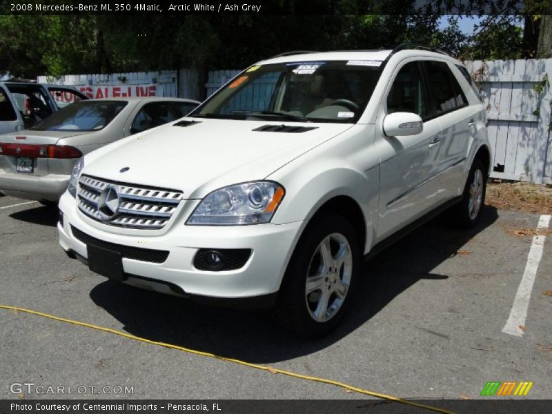 Arctic White / Ash Grey 2008 Mercedes-Benz ML 350 4Matic