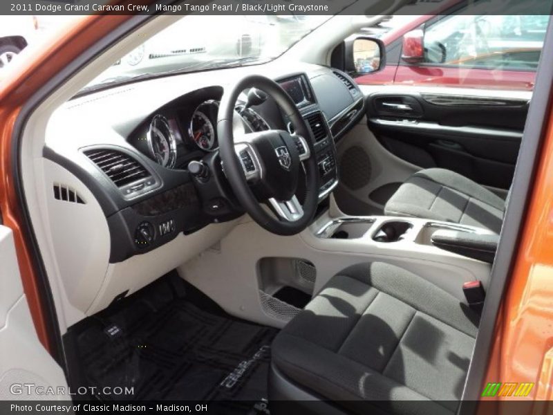  2011 Grand Caravan Crew Black/Light Graystone Interior