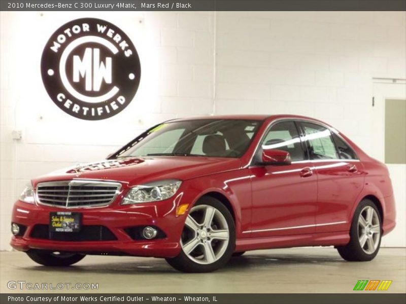Mars Red / Black 2010 Mercedes-Benz C 300 Luxury 4Matic