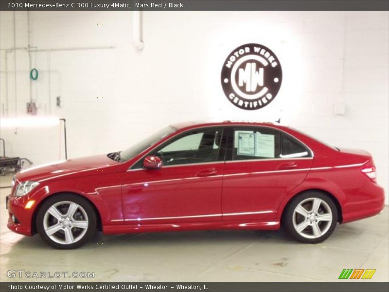 Mars Red / Black 2010 Mercedes-Benz C 300 Luxury 4Matic