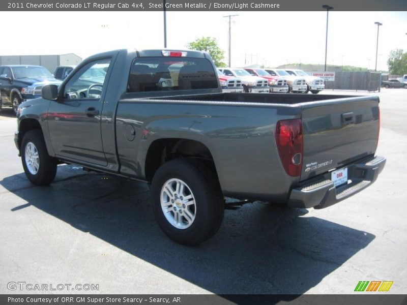 Steel Green Metallic / Ebony/Light Cashmere 2011 Chevrolet Colorado LT Regular Cab 4x4