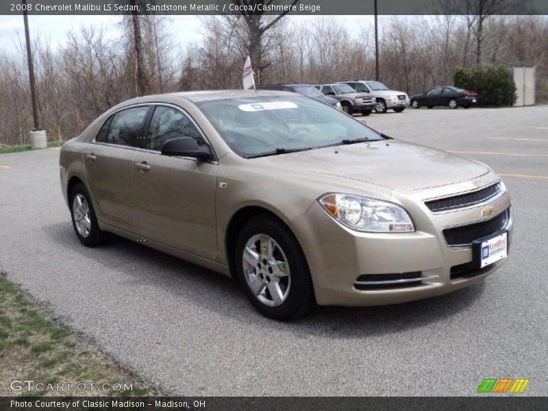 Sandstone Metallic / Cocoa/Cashmere Beige 2008 Chevrolet Malibu LS Sedan