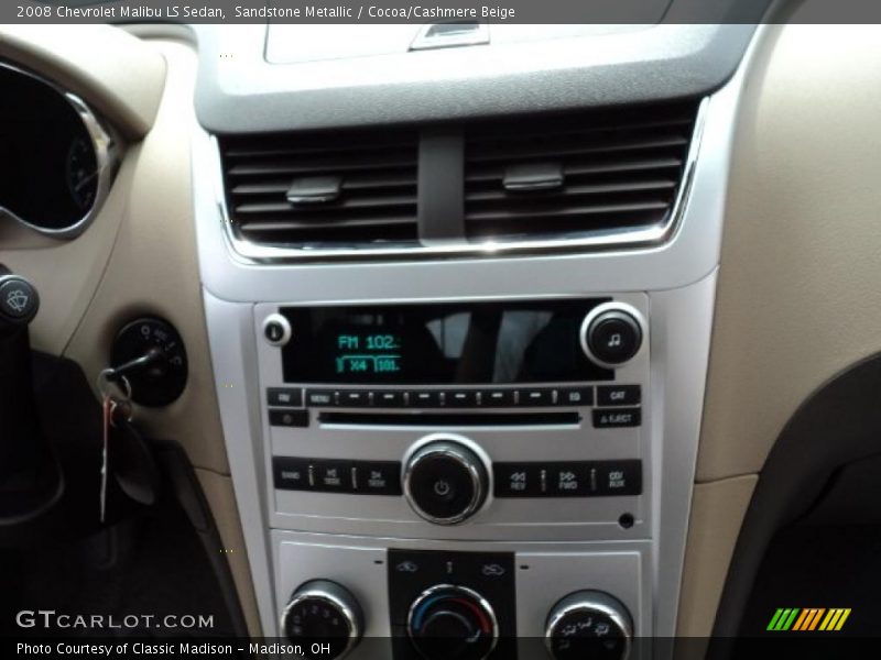 Sandstone Metallic / Cocoa/Cashmere Beige 2008 Chevrolet Malibu LS Sedan