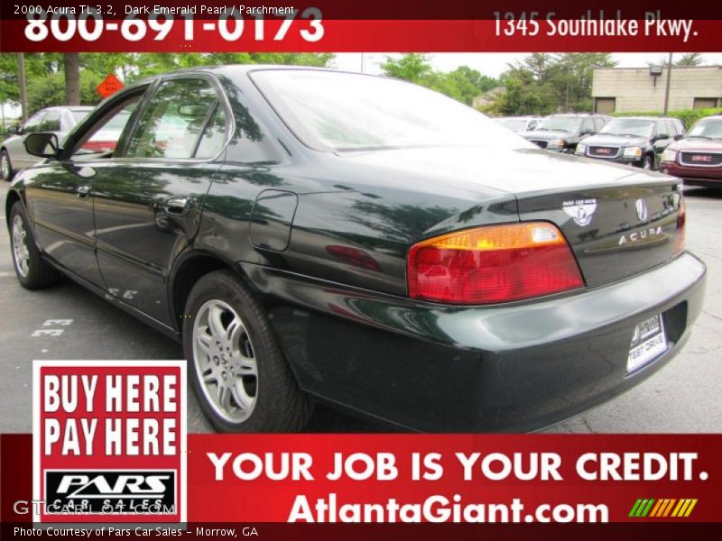 Dark Emerald Pearl / Parchment 2000 Acura TL 3.2