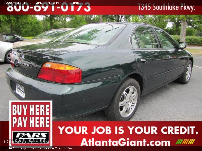 Dark Emerald Pearl / Parchment 2000 Acura TL 3.2