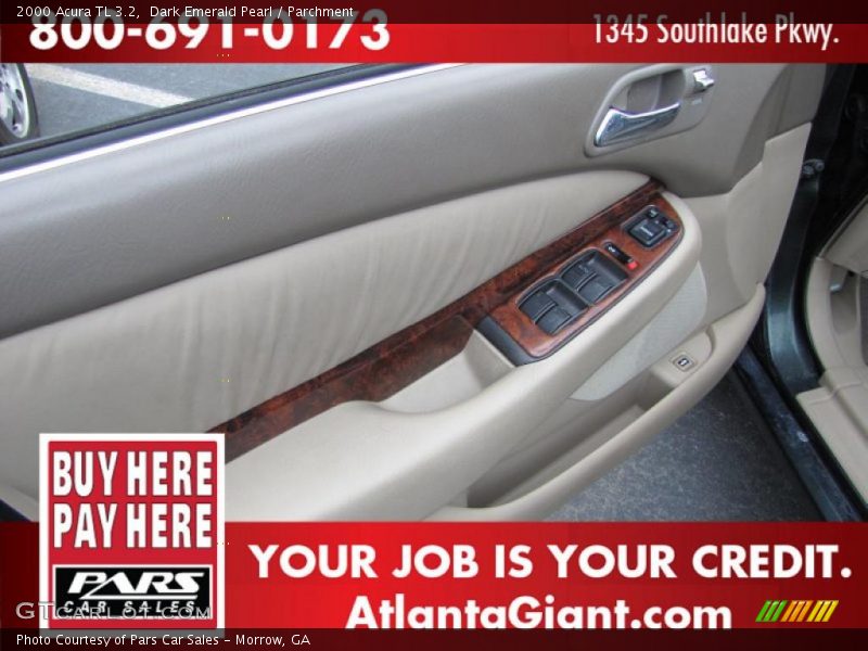 Dark Emerald Pearl / Parchment 2000 Acura TL 3.2