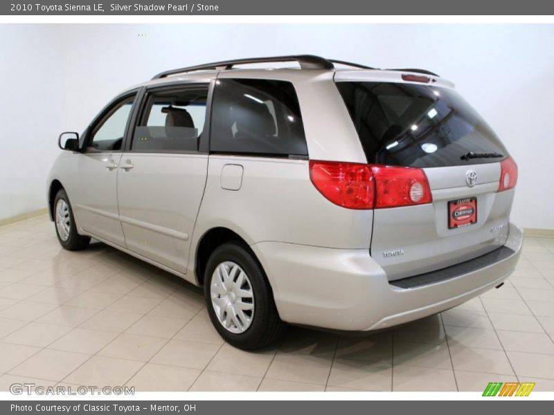 Silver Shadow Pearl / Stone 2010 Toyota Sienna LE