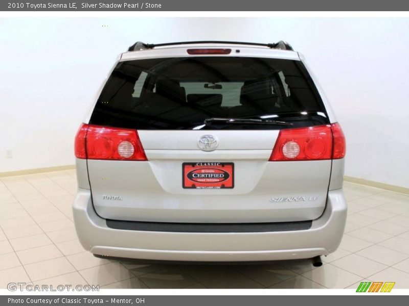 Silver Shadow Pearl / Stone 2010 Toyota Sienna LE