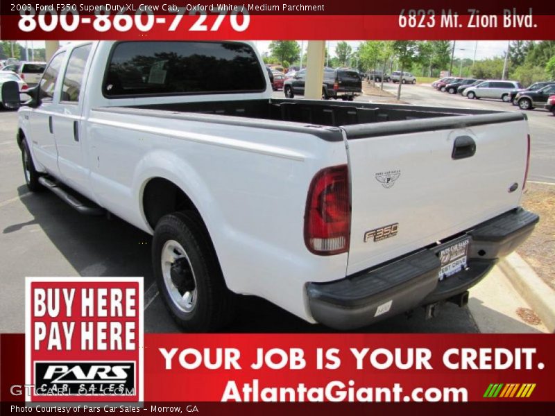 Oxford White / Medium Parchment 2003 Ford F350 Super Duty XL Crew Cab